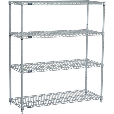 GLOBAL EQUIPMENT Nexel    4 Tier Shelving Starter Unit, Solid Galvanized Steel, 72"Wx18"Dx86"H 189953